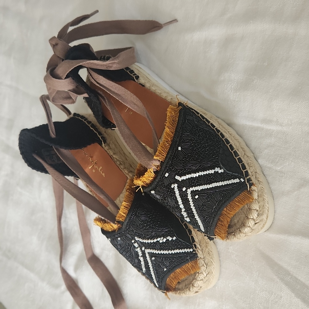 Meher Kakalia Sporty Yuca Bloc Espadrilles Size 36